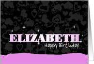 Birthday: Elizabeth Pink Sparkle-esque card