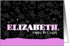 Birthday: Elizabeth Pink Sparkle-esque card