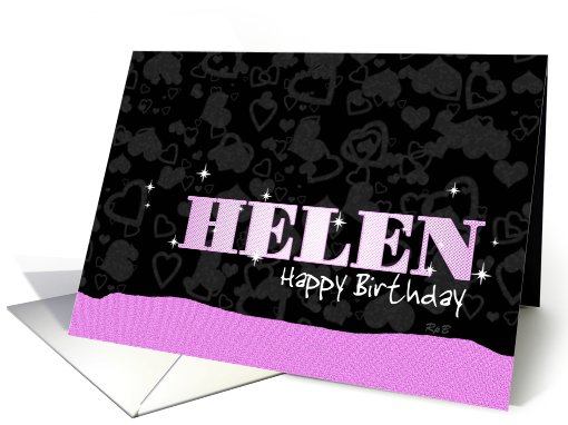 Birthday: Helen Pink Sparkle-esque card (678329)