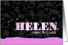 Birthday: Helen Pink Sparkle-esque card