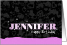 Birthday: Jennifer Pink Sparkle-esque card