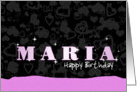 Birthday: Maria Pink Sparkle-esque card