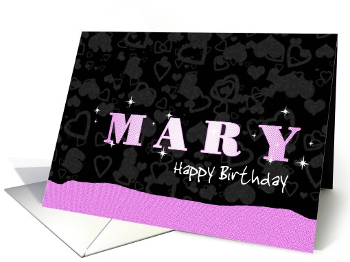Birthday: Mary Pink Sparkle-esque card (678353)