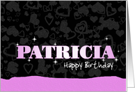 Birthday: Patricia Pink Sparkle-esque card