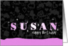 Birthday: Susan Pink Sparkle-esque card