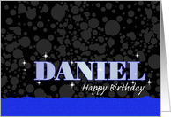 Birthday: Daniel Blue Sparkle-esque card