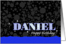 Birthday: Daniel Blue Sparkle-esque card