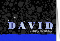 Birthday: David Blue Sparkle-esque card