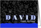 Birthday: David Blue Sparkle-esque card