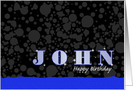 Birthday: John Blue Sparkle-esque card