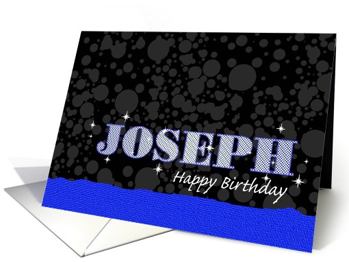 Birthday: Joseph Blue Sparkle-esque card (678369)