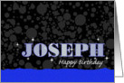 Birthday: Joseph Blue Sparkle-esque card