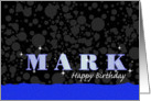 Birthday: Mark Blue Sparkle-esque card