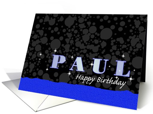 Birthday: Paul Blue Sparkle-esque card (678374)