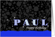 Birthday: Paul Blue Sparkle-esque card