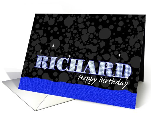 Birthday: Richard Blue Sparkle-esque card (678375)