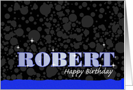 Birthday: Robert Blue Sparkle-esque card
