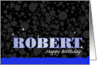 Birthday: Robert Blue Sparkle-esque card