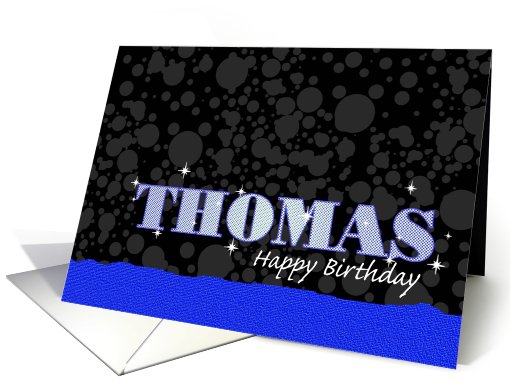 Birthday: Thomas Blue Sparkle-esque card (678378)