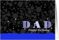 Birthday: Dad Blue Sparkle-esque card