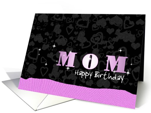 Birthday: Mom Pink Sparkle-esque card (678382)