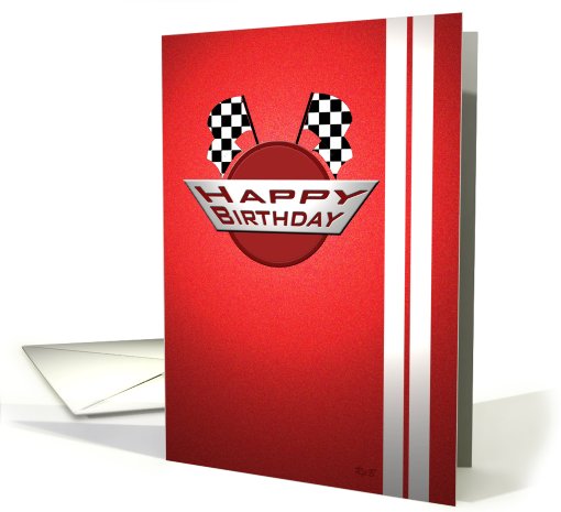 Happy Birthday: Racing card (817521)