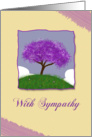 Sympathy: Jacaranda Tree On a Hill card