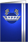 Blue Racing: Happy Birthday card