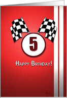 Red Racing Birthday: 5 card