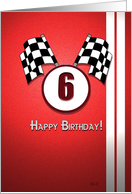 Red Racing Birthday: 6 card