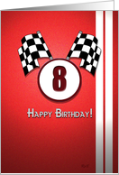 Red Racing Birthday: 8 card