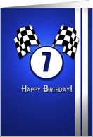 Blue Racing Birthday: 7 card