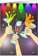 Three Glasses: Party Time card