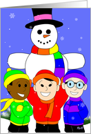 Rainbow Snowman: Gay Holiday card