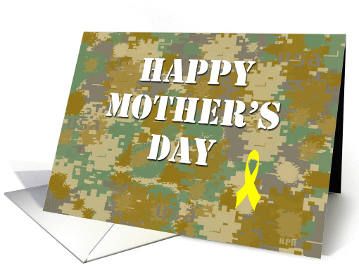 Happy Mother's Day: Military Yellow Ribbon card (898593)