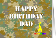 Happy Birthday Dad: Military Gay card