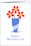 Happy Mother’s Day: Three Red Flowers card