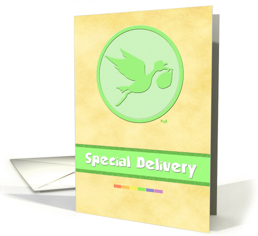 Gay Parents: Green Stork card (899780)