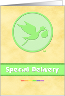 Gay Parents: Green Stork card