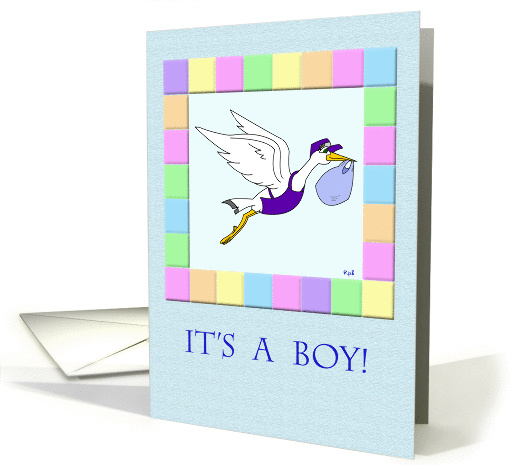 It's A Boy: Stork Delivery Service card (899929)