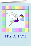 It's A Boy: Stork...