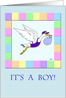 It’s A Boy: Stork Delivery Service card