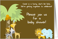 Safari Quest Baby Shower Invitation card