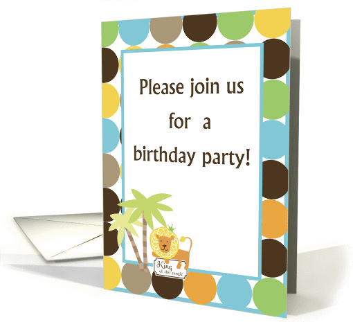 King of the Jungle Birthday Party Invitation card (745852)