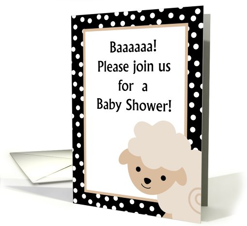 Gender Neutral Farm Sheep Baby Shower Invitation card (745885)