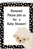 Gender Neutral Farm Sheep Baby Shower Invitation card