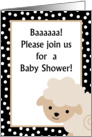Gender Neutral Farm Sheep Baby Shower Invitation card