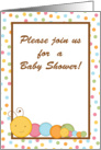 Caterpillar mom with Baby Spring Insect Baby Shower Invitation card