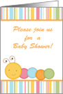 Caterpillar Spring Insect Baby Shower Invitation card