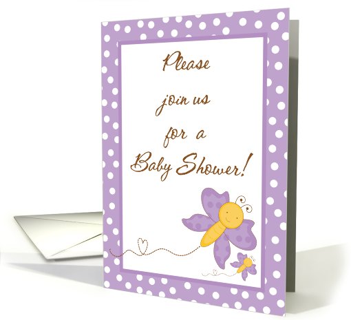 Lilac Lavender Purple Butterfly Spring Insect Baby Shower... (750643)